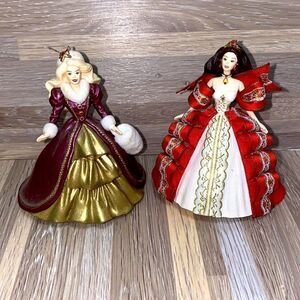 Barbie 90s holiday Barbie dolls hallmark Mattel Christmas ornaments collectible
